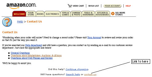 Amazon.com Example of Web Blooper