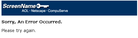 AOL example of Web Blooper